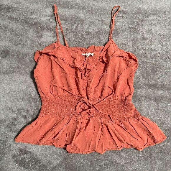 Mine Coquette Ruffle Smocked Waist Cami L - Picture 1 of 7